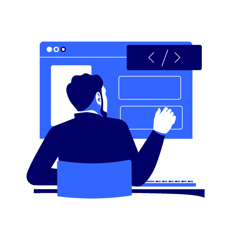 Man coding